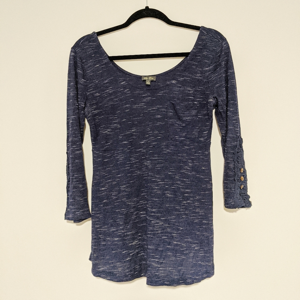 $$$ Lilly Rose knitted casual blouse blue small